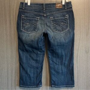 Y2K BKE Culture Cropped Jeans - Dark Wash & Distressed - Size 31